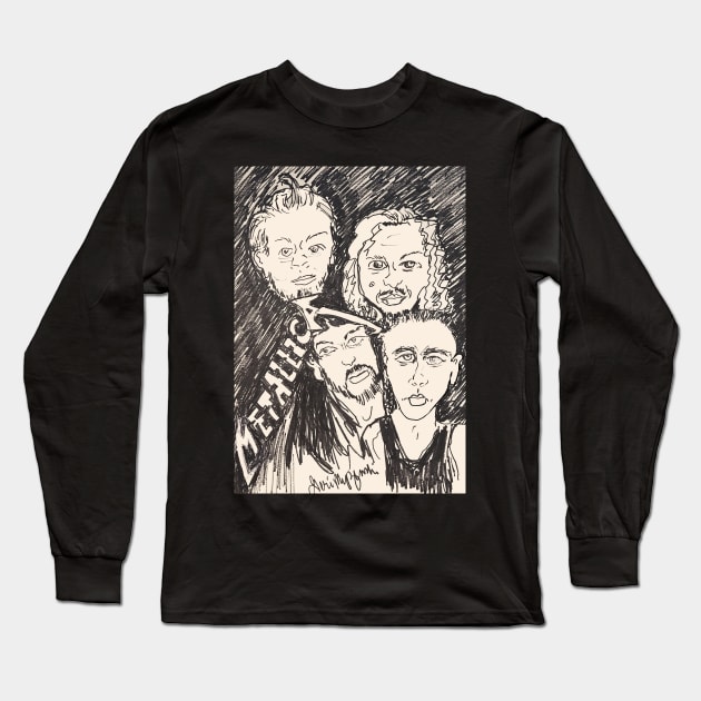 Metallica 1981 Long Sleeve T-Shirt by TheArtQueenOfMichigan 